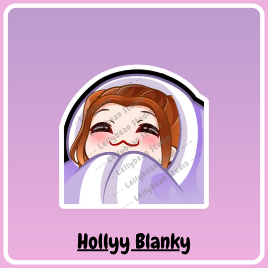 Hollyy Blanky Die Cut Sticker