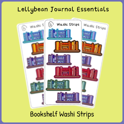 Lellybean Journal Essentials - Bookshelf Washi Strips