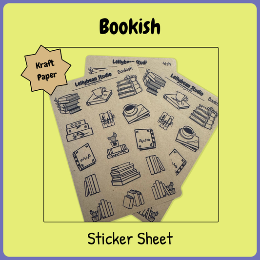 Bookish - Kraft Sticker Sheet