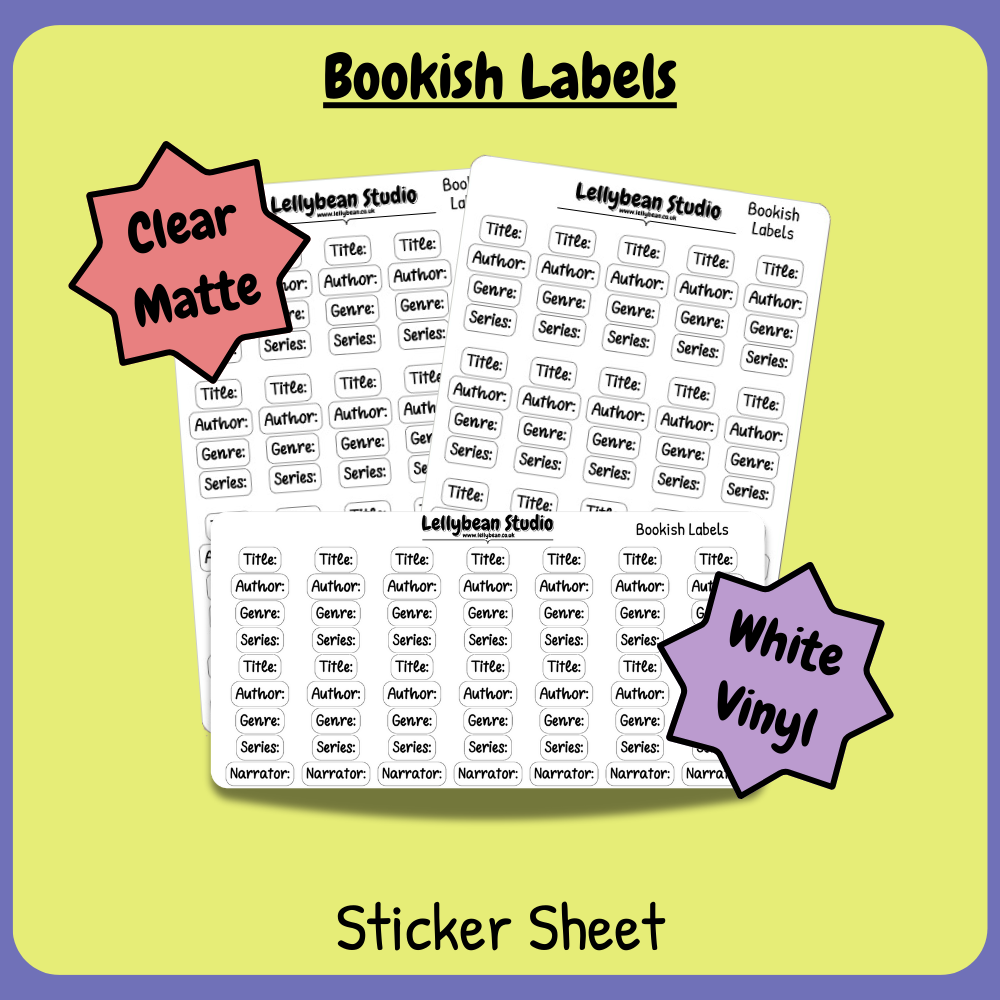 Bookish Labels - Sticker Sheet