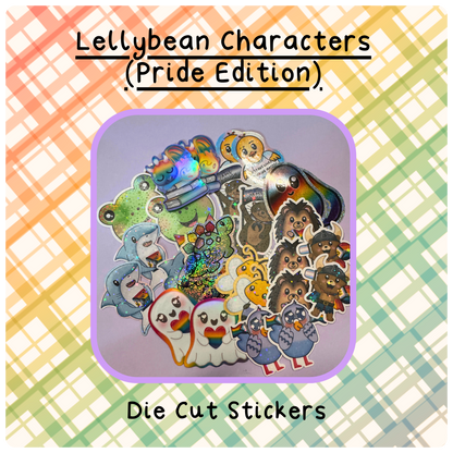 Lellybean Characters (Pride edition) - Die Cut Stickers