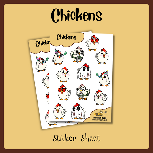 Chickens - Sticker Sheet