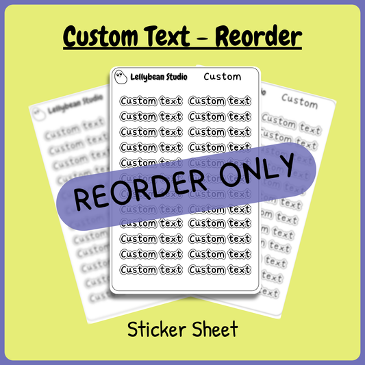 Custom Text - Sticker Sheet Reorder