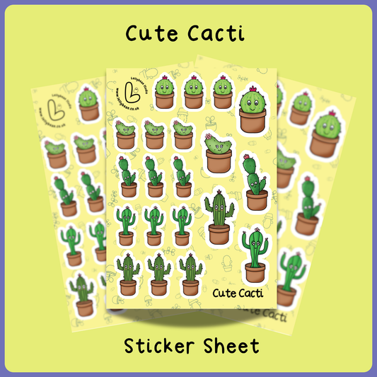 Cute Cacti - Sticker Sheet