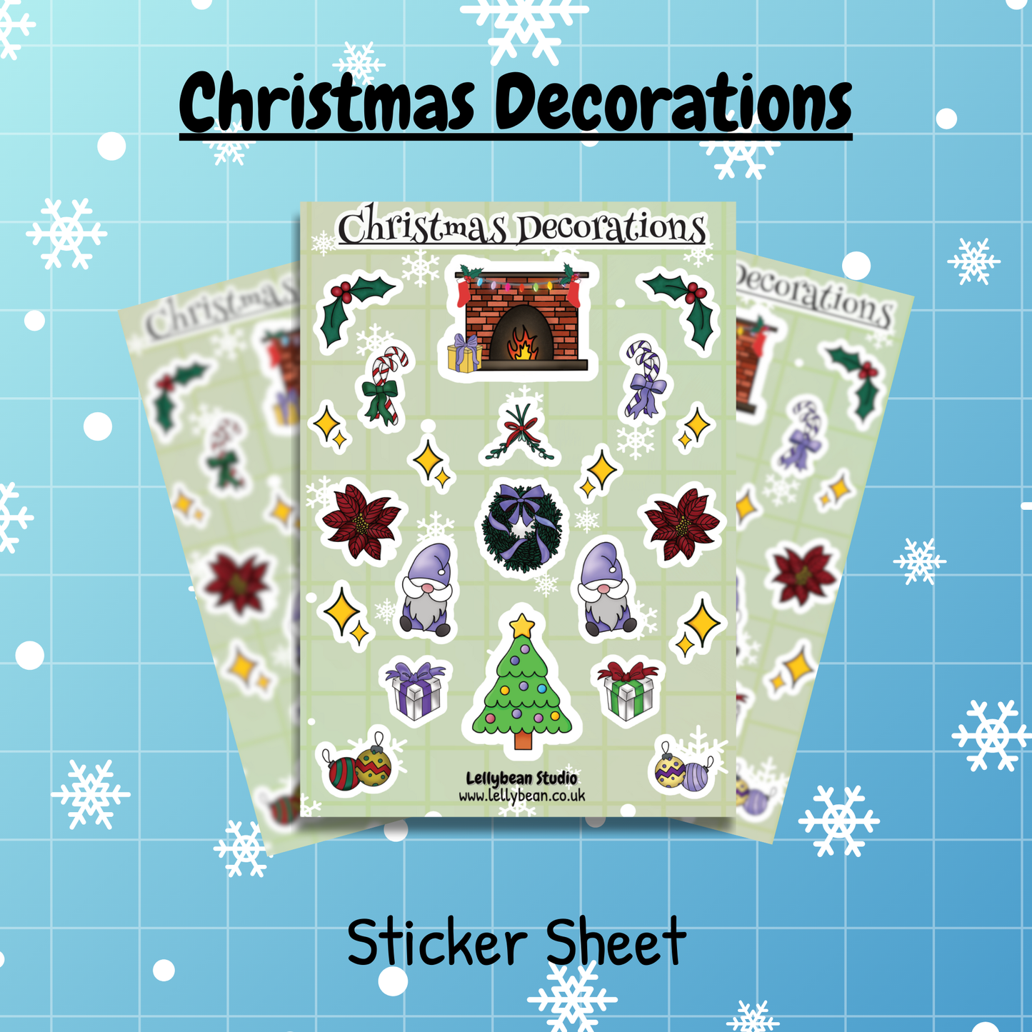 Christmas Decorations - Sticker Sheet