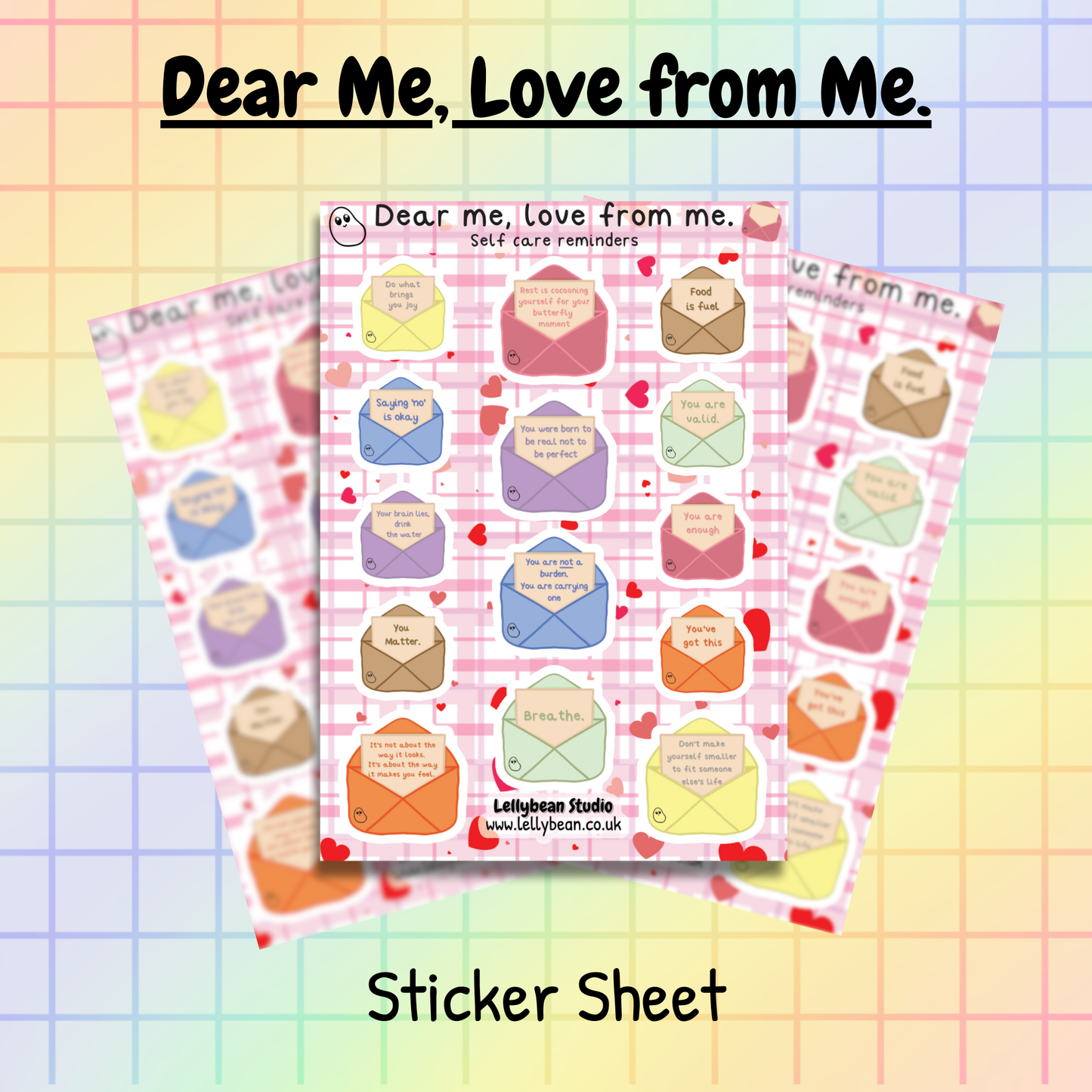 Dear me, Love From Me - Sticker Sheet