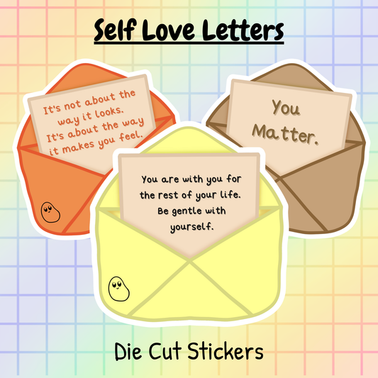 Self love letters - Die cut Stickers