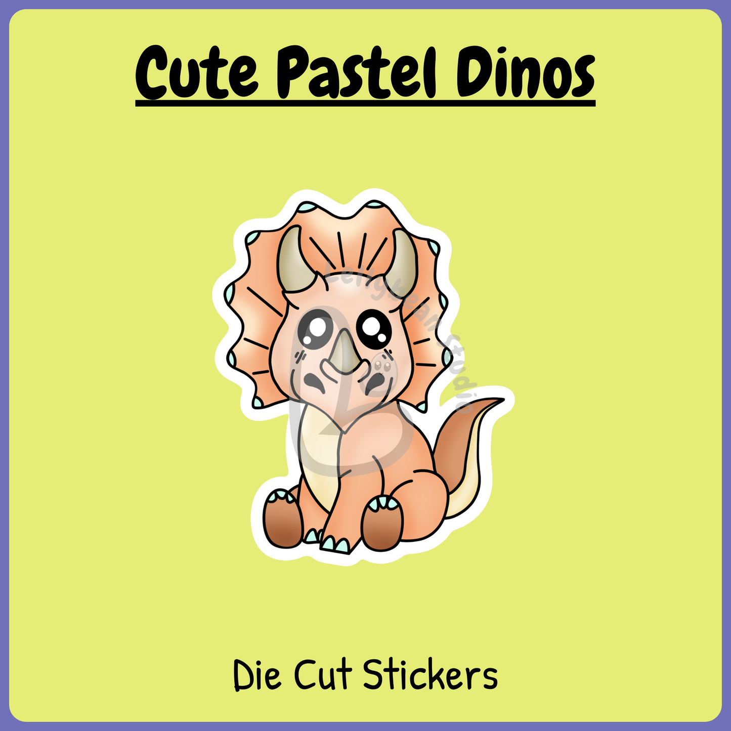 Cute Pastel Dinos - Die Cut Stickers