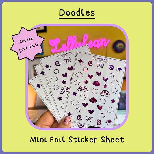 Doodles - Foil Sticker Sheet