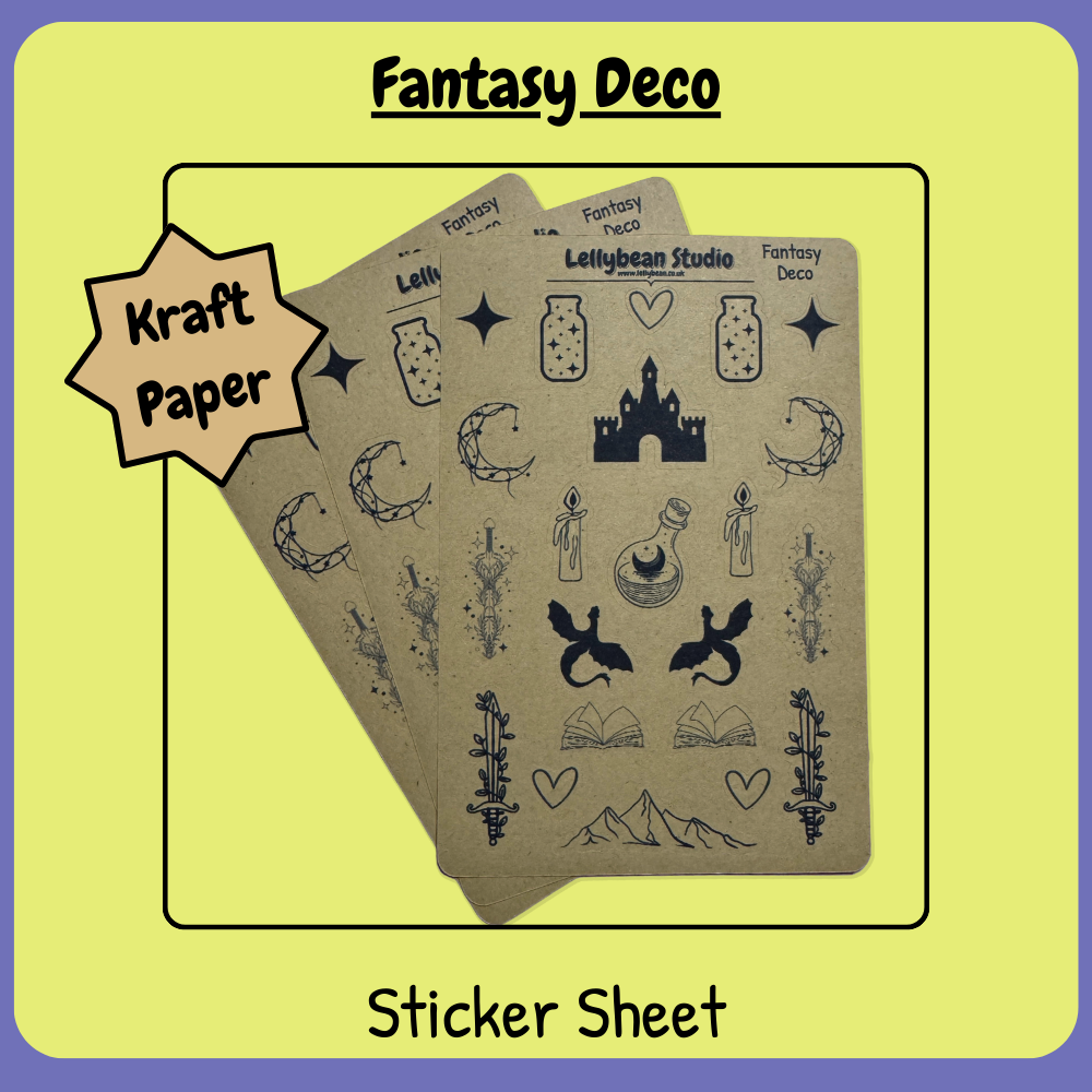 Fantasy Deco - Kraft Sticker Sheet