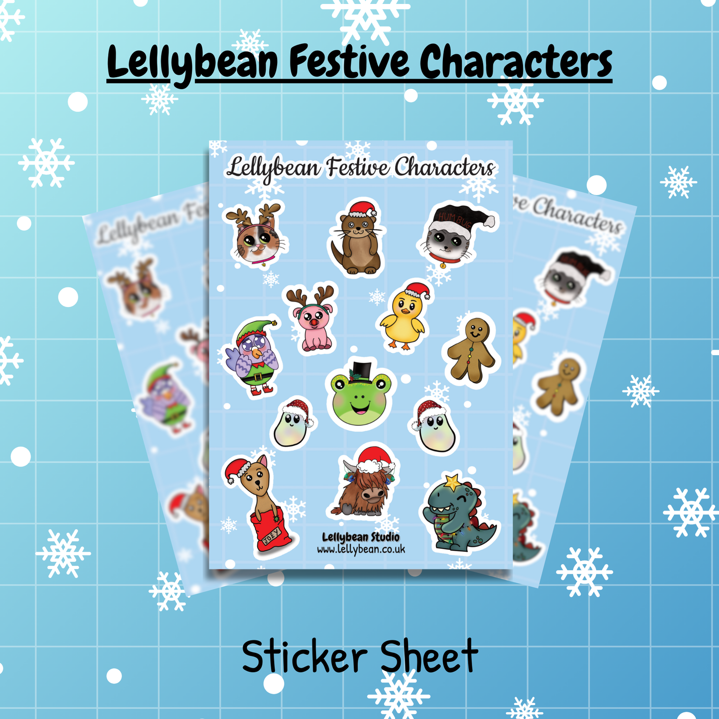 Lellybean Festive Characters - Sticker Sheet