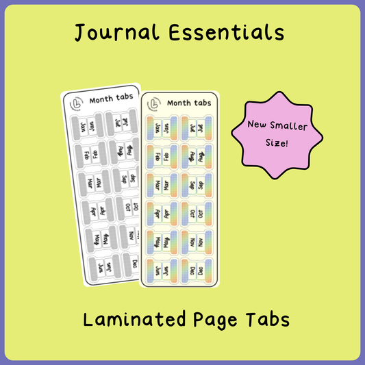 Lellybean Journal Essentials - Laminated tabs