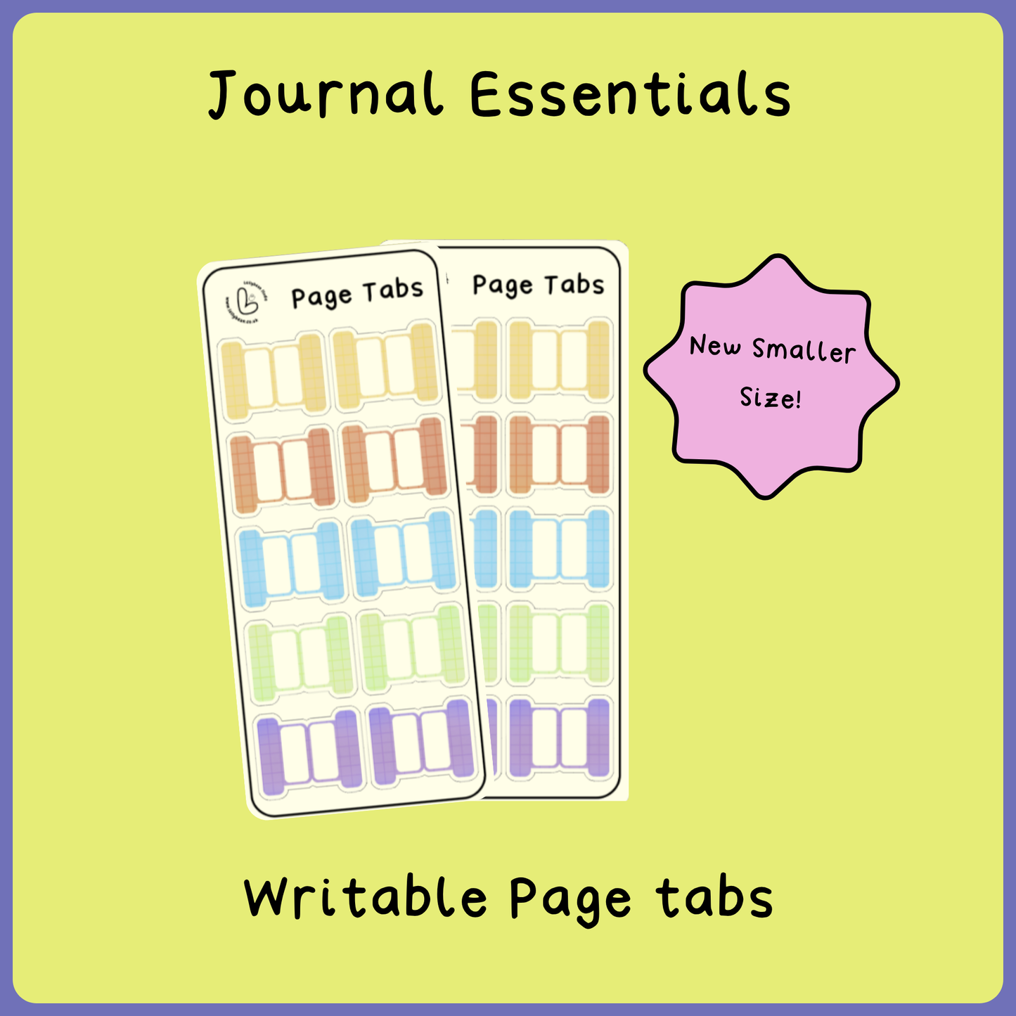 Lellybean Journal Essentials - Writable Page tabs