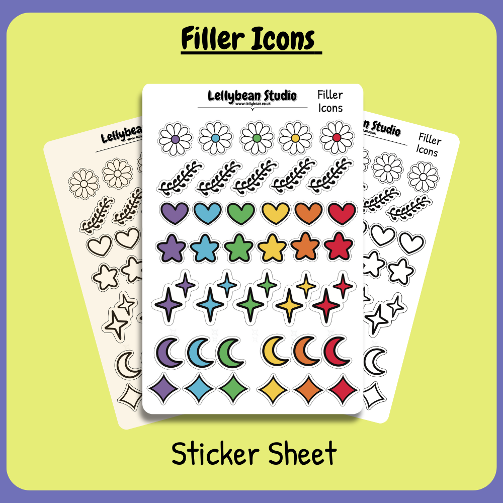 Filler Icons - Sticker Sheet