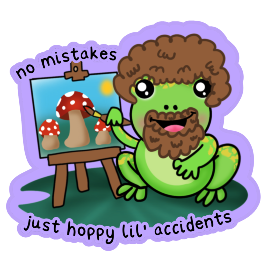 just hoppy lil' accidents - Die Cut sticker