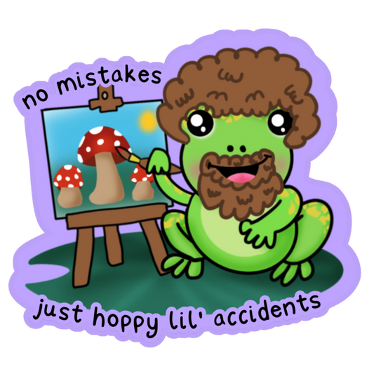 just hoppy lil' accidents - Die Cut sticker