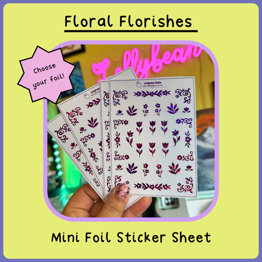 Floral Florishes - Foil Sticker Sheet