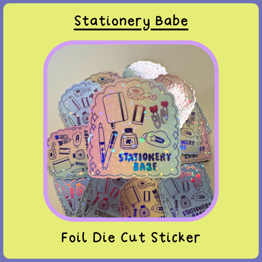 Stationery Babe - Foil Die Cut Sticker