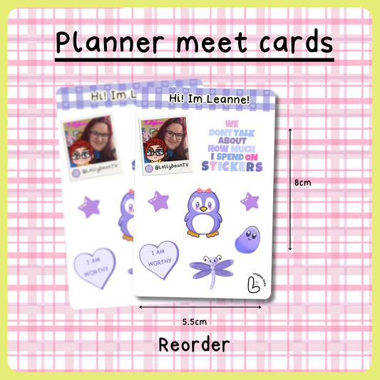 Planner Meet Up Cards - REORDER