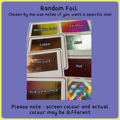 Foil Letters - Large Sticker Sheet (Custom!)