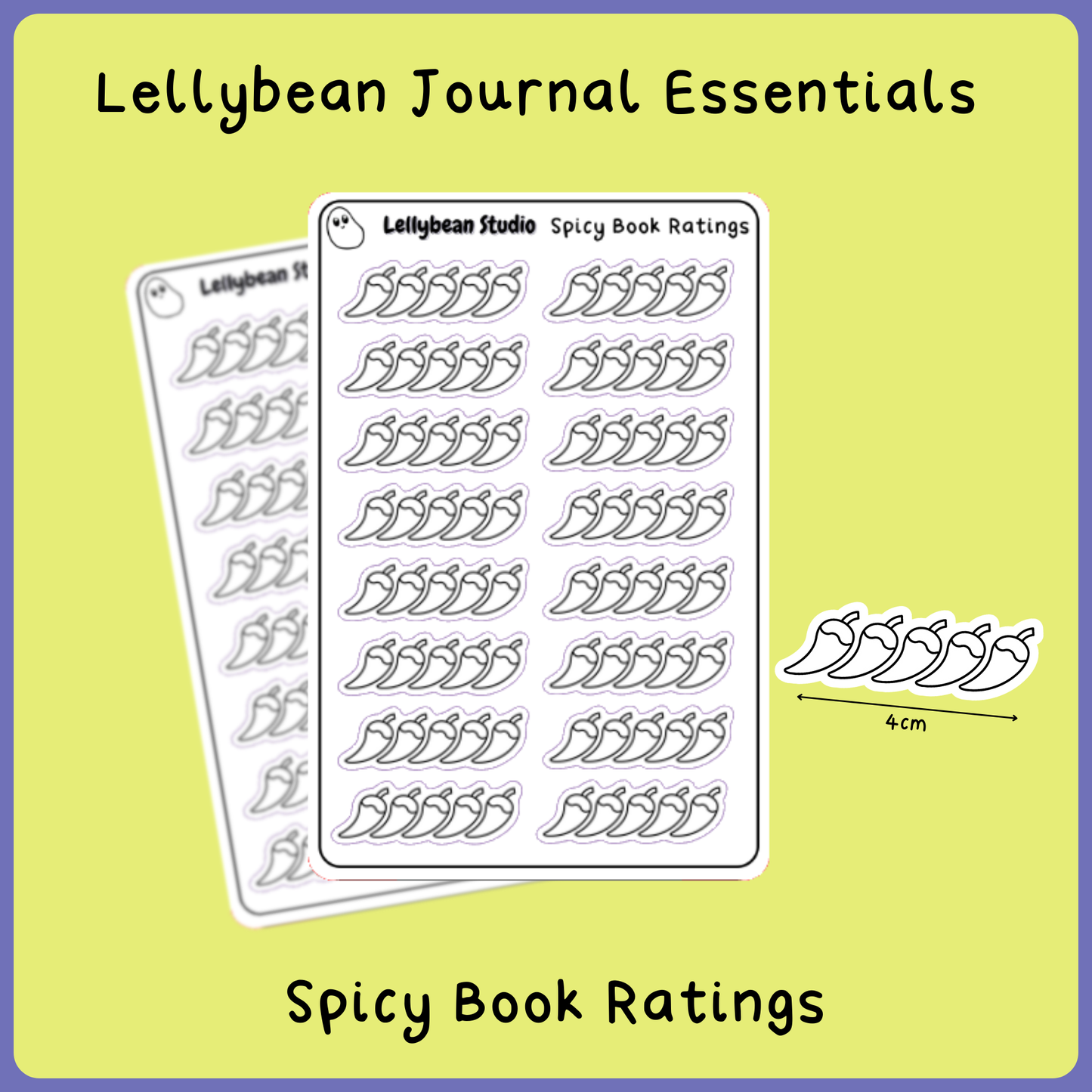Lellybean Journal Essentials - Spicy Book Ratings