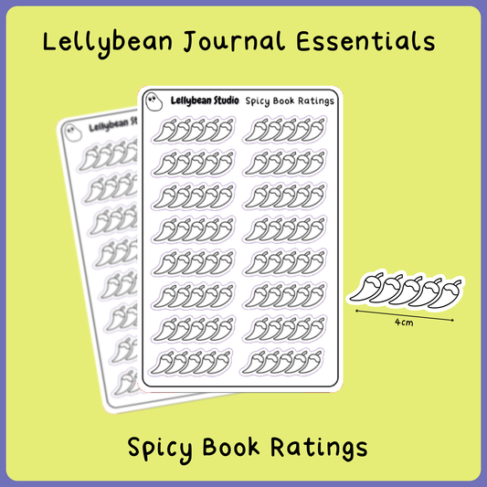Lellybean Journal Essentials - Spicy Book Ratings