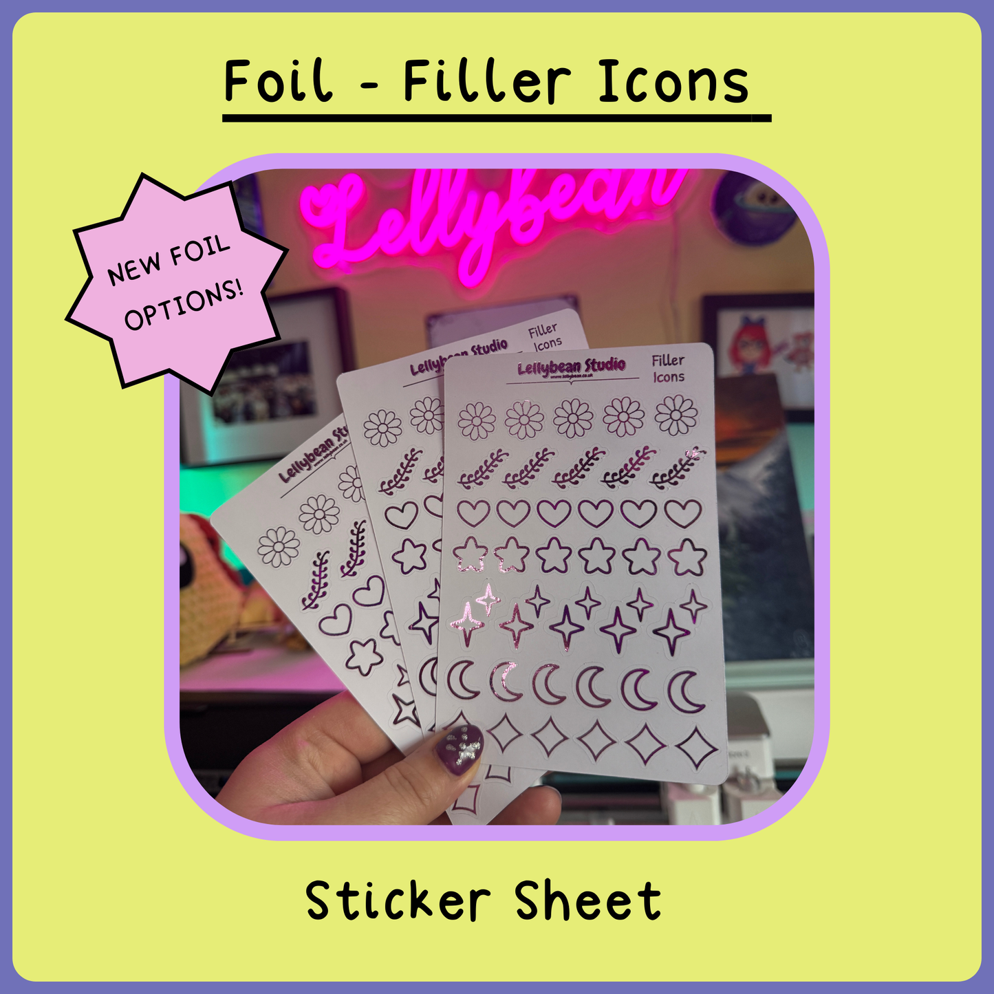 Filler Icons - Foil Sticker Sheet