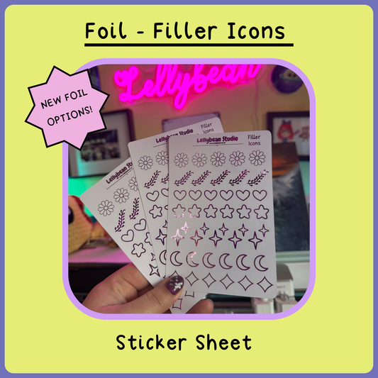 Filler Icons - Foil Sticker Sheet