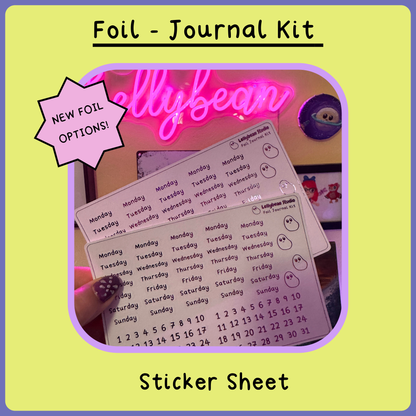 Journal Kit - Foil Sticker Sheet