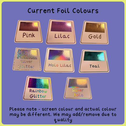 Round Letters - Foil Large Sticker Sheet