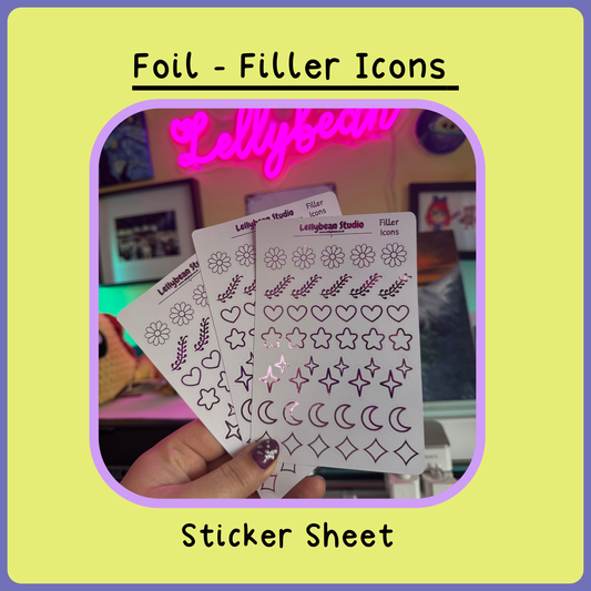 Filler Icons - Foil Sticker Sheet
