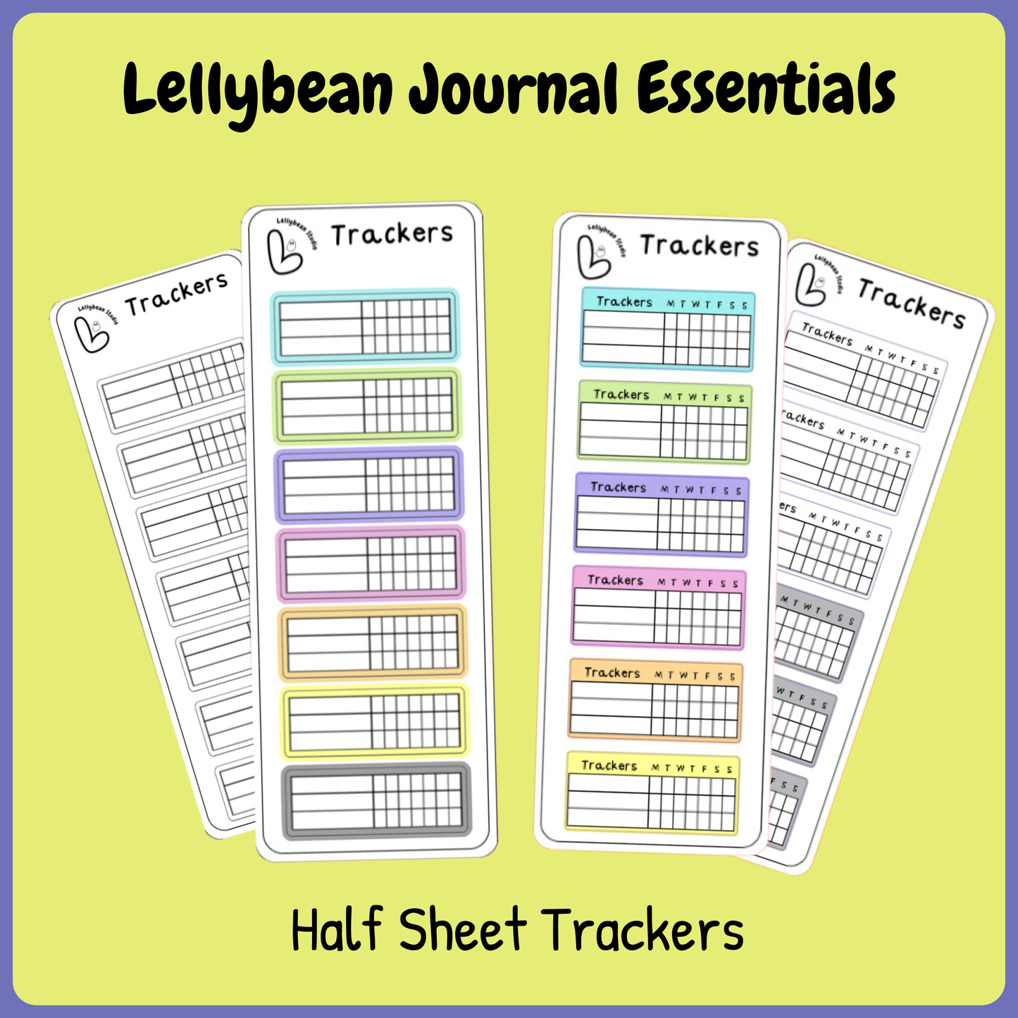 Lellybean Journal Essentials - Half Sheet Trackers