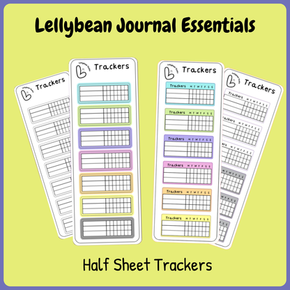 Lellybean Journal Essentials - Half Sheet Trackers