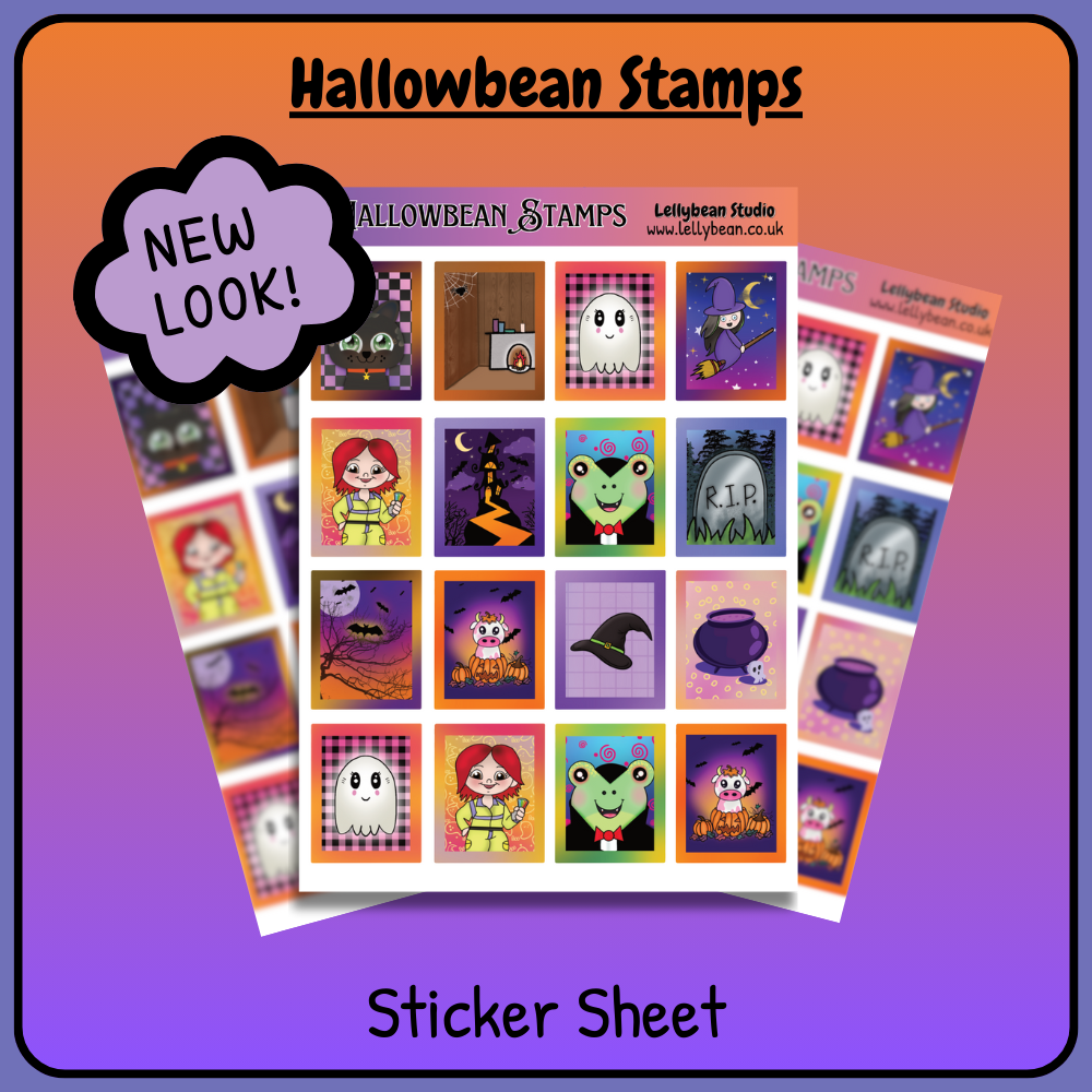 Hallowbean Stamps- Sticker Sheets