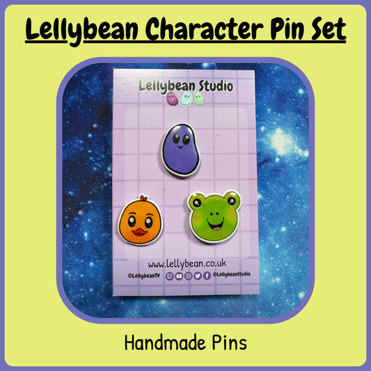Handmade Lellybean Character Pin Set
