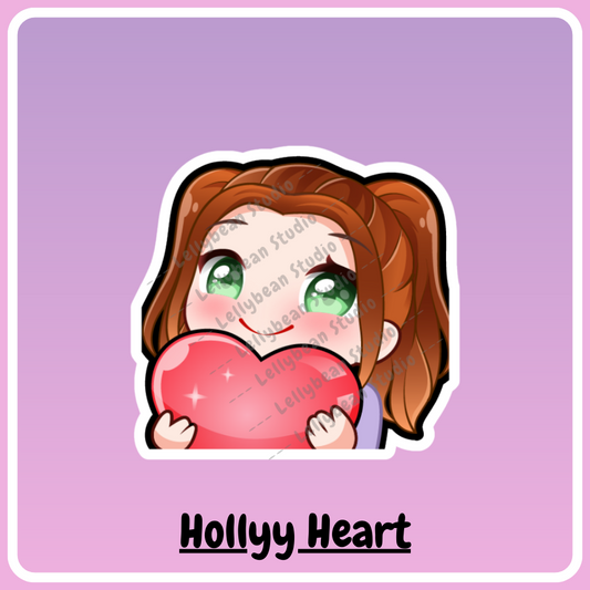 Hollyy Heart Die Cut Sticker