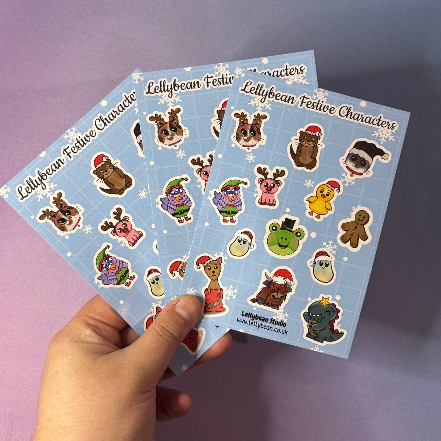 Lellybean Festive Characters - Sticker Sheet