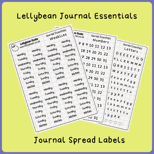 Lellybean Journal Essentials - Journal Labels