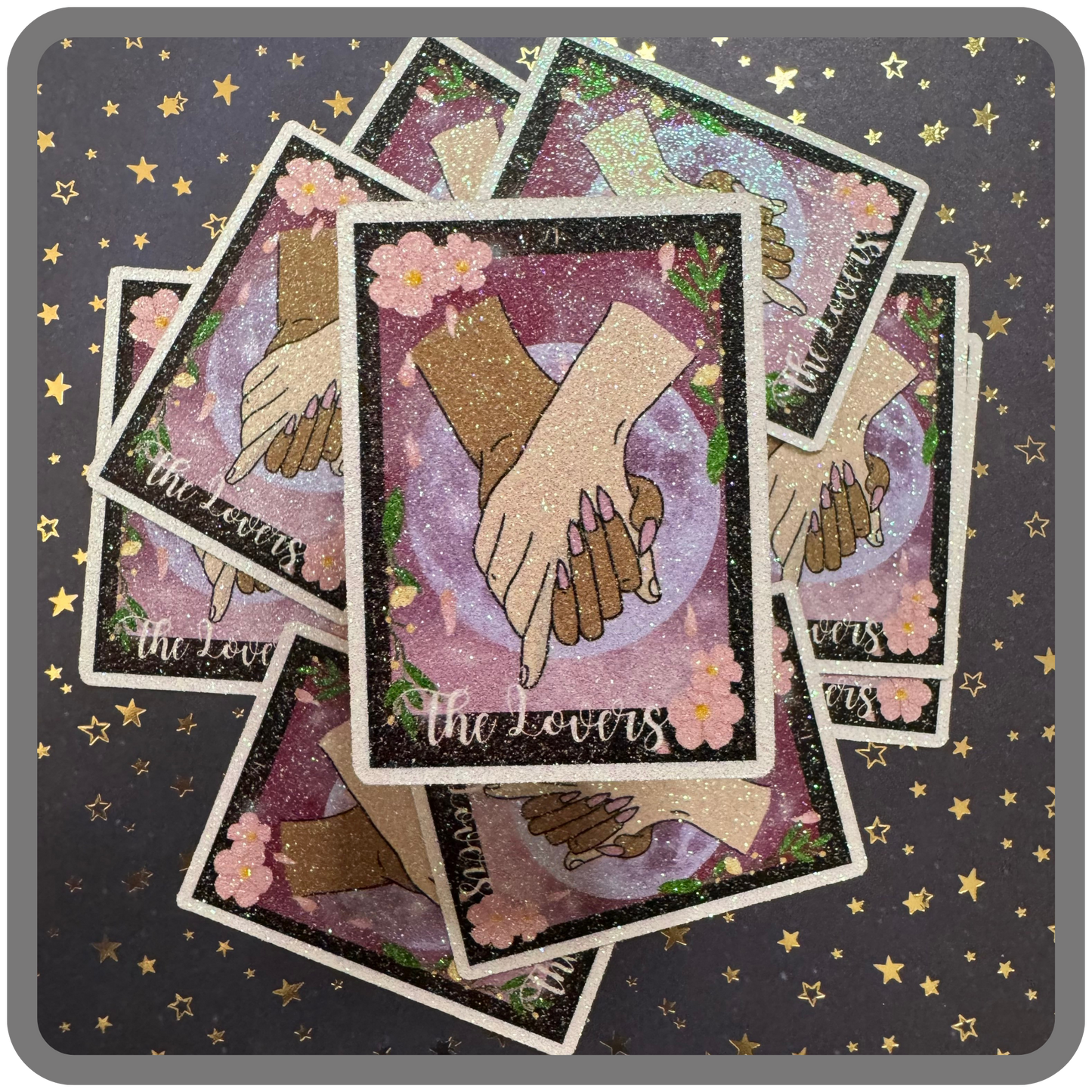 The Lovers  - Glitter Die Cut Sticker