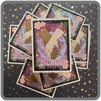 The Lovers  - Glitter Die Cut Sticker