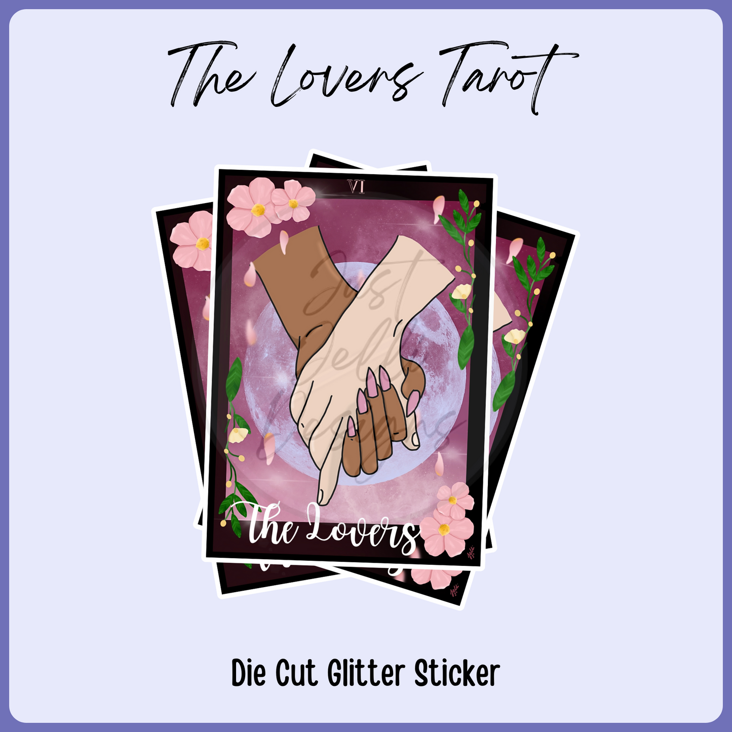 The Lovers  - Glitter Die Cut Sticker