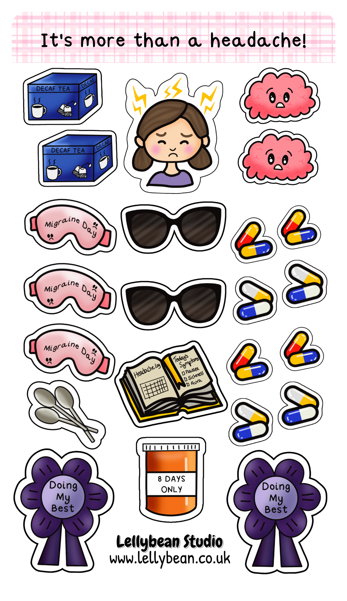It's more than just a headache - Sticker Sheet