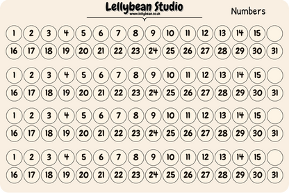 Lellybean Journal Essentials - Numbers KRAFT