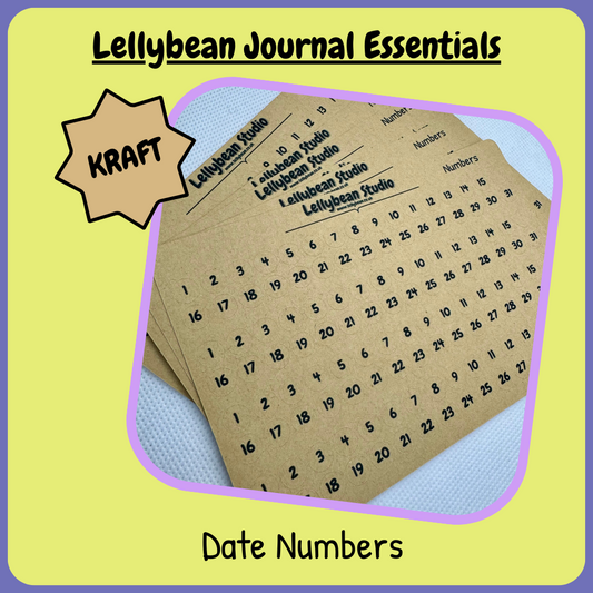 Lellybean Journal Essentials - Numbers KRAFT
