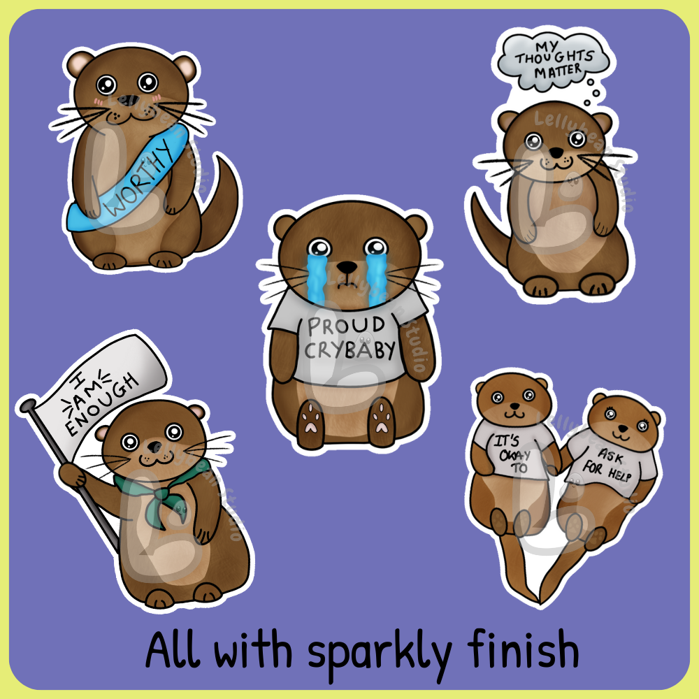 Oscar the Otter - Die cut Stickers