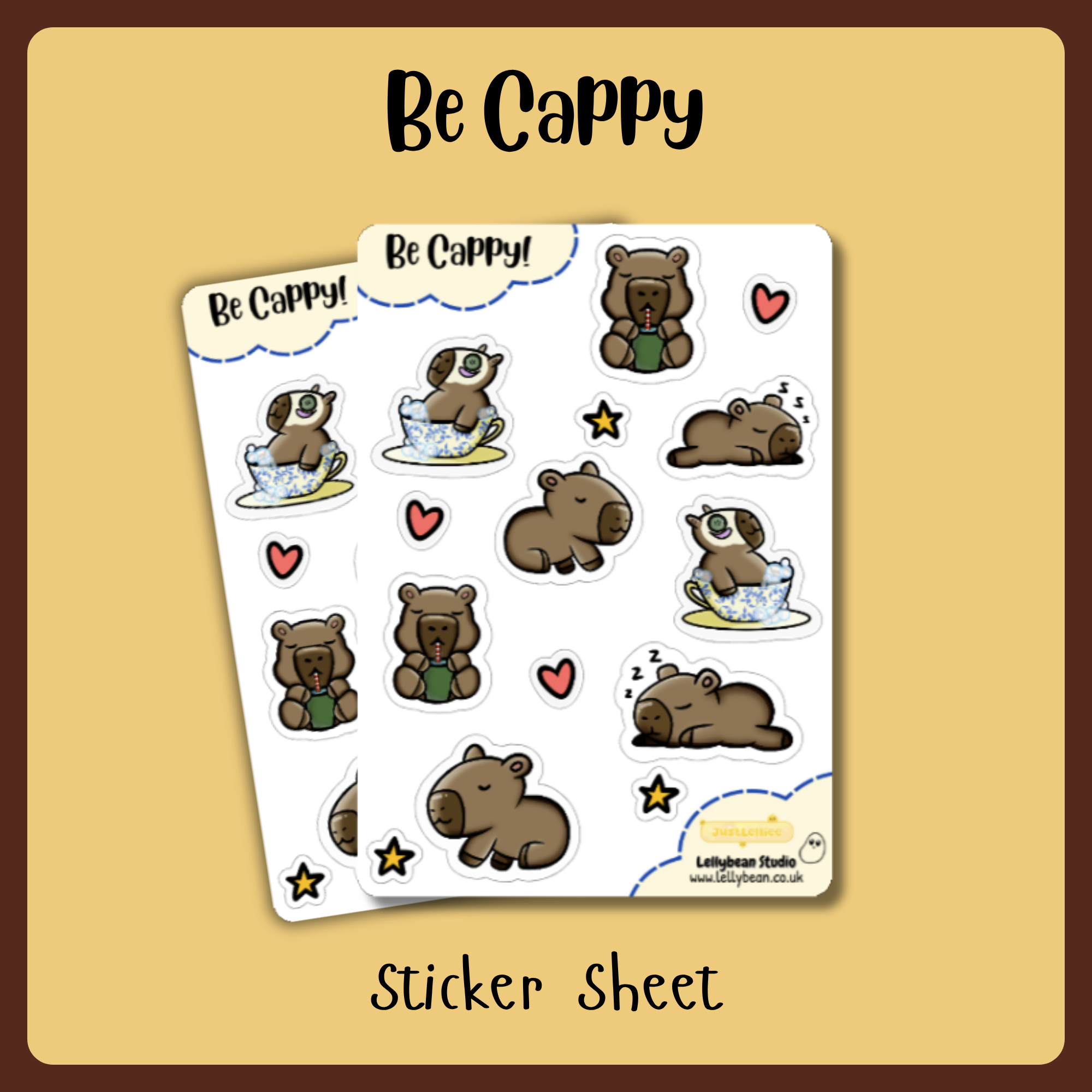 Be Cappy - Sticker Sheet – Lellybean Studio