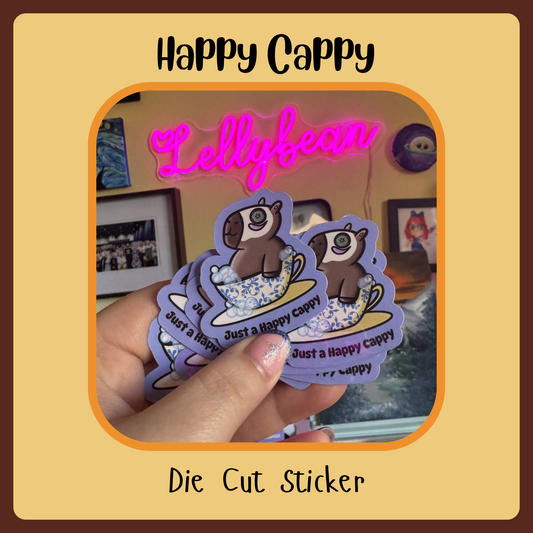 Happy Cappy - Die Cut Sticker