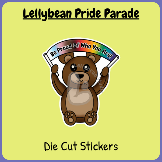 Lellybean Pride Parade - Die Cut Stickers