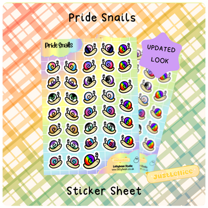 Pride Snails - Sticker Sheet