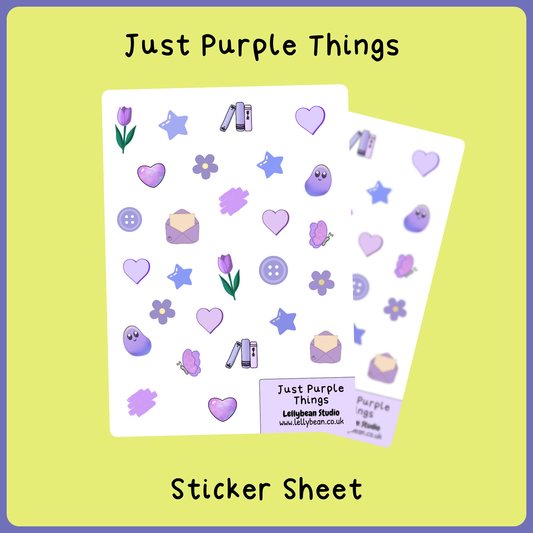Just Purple Things - Sticker Sheet